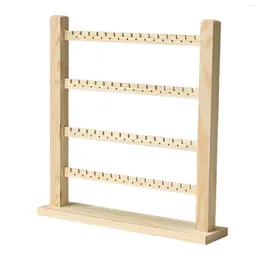 Schmuckbeutel Organizer Ohrringhalter Holz baumelndes Display Rack Mehrzweckständer für den Desktop