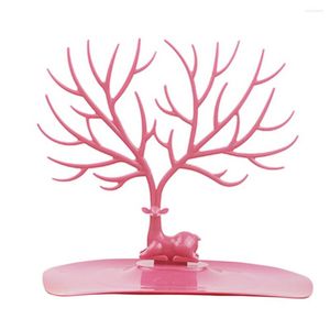 Sieradenzakken Organisator Home Decor Deer Tree Stand Ketting Rack Display Holder Unieke ring Earring Plastics