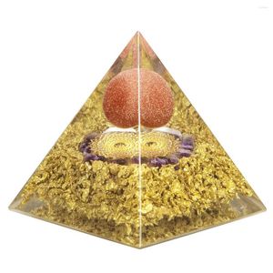 Sieraden zakjes orgone piramide met amethist tuimelende stenen en kroonchakra -symbool orgonietergiegenerator voor bescherming yoga -meditatie