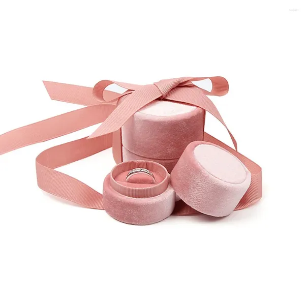 Bijoux Sacheses Emballage Sweet Bowknot Anneau de fiançailles Collier Collier Gift Box Afficher les accessoires de mode