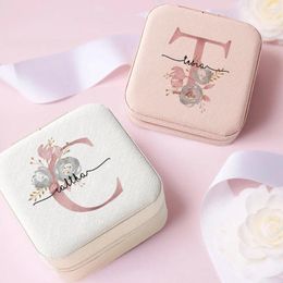 Pochettes à bijoux Personnaliser les cadeaux de boîte Étui à bijoux personnalisé avec nom Proposition de demoiselle d'honneur Cadeau de vacances de Noël Anniversaire personnalisé