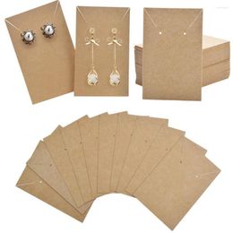 Pochettes à bijoux en plastique 1 ensemble collier pratique papier Kraft porte-cartes trou rond boucles d'oreilles serré pour commode