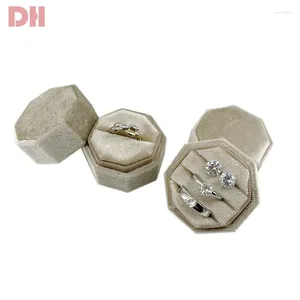 Boîte de support de bague vintage portable pour les dons de la proposition de mariage pour les cadeaux de stockage d'organisateurs idéaux