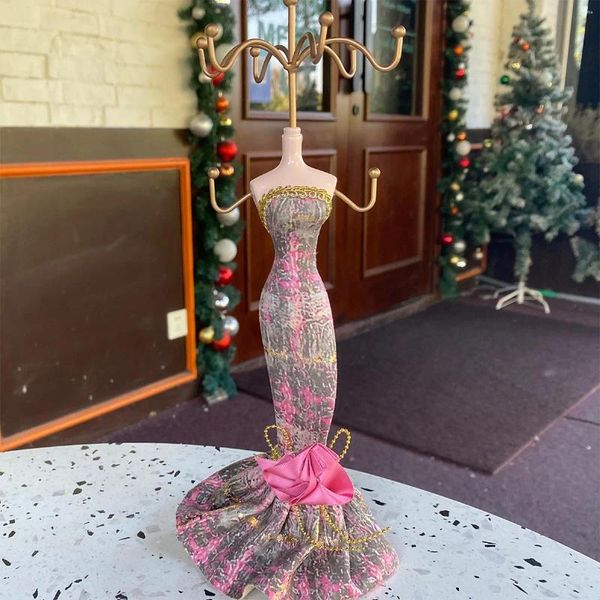 Bolsas de joyería Vestido de princesa Maniquí Soporte de exhibición Estante para fiestas Boda en casa