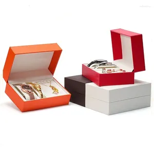 Sieradenzakjes PU-leer Paar Horloges Armband Bangles Ketting Set Organizer Box Case