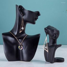 Bolsas de joyería, busto de maniquí de resina para mujer, estante de exhibición de collar, soporte para pendientes colgantes, soporte para mostrar, decorar estante de exposición, accesorios