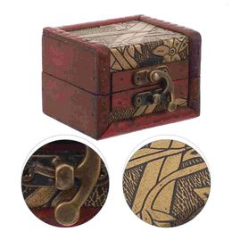 Sachets de bijoux rétro petite boîte en bois
