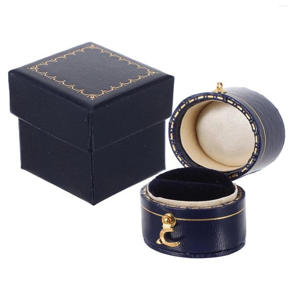 Pochettes à bijoux, décorations de mariage rustiques, boîte Vintage, étui à bagues exquis Portable Miniature