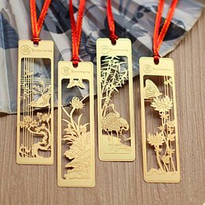 Sieradenzakken Verkopen Creative Chinese stijl Exquisite Copper Hollow Metal Art Bookmark