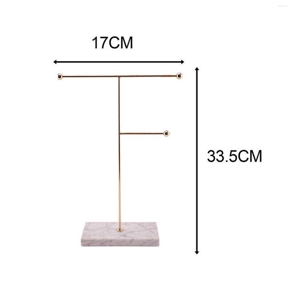 Scaffale per gioielli Scaffale Appendiabiti squisito minimalista Base in marmo Supporto per orecchini Orecchini Clip Collana Espositore per negozio