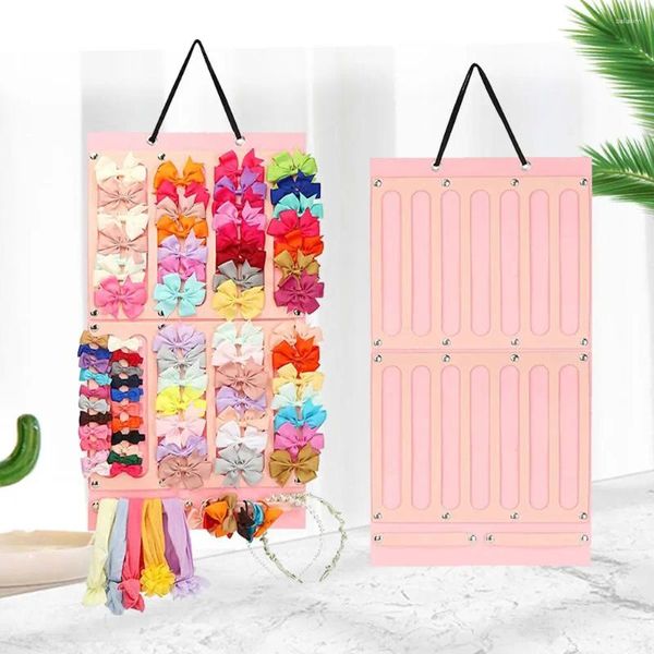 Pochettes à bijoux couleur unie, organisateur de boucles d'oreilles suspendues en feutre, sac de rangement, support de pinces à cheveux pour enfants