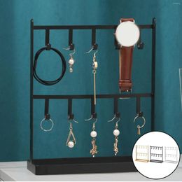Pochettes à bijoux support collier en métal organisateur affichage Bracelet boucles d'oreilles support debout comptoir de table avec crochets support cadeau