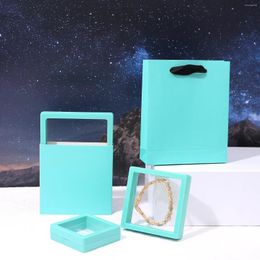 Sieraden zakjes gesuspendeerde doos PE -film en buitenste cadeauzakje set houder ring armband opslagcase verpakking