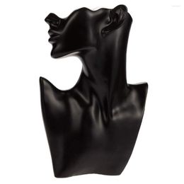 Sieraden zakjes szanbana zwarte boetiek ketting display buste - hars materiaal hanger oorbel ketting mannequin stand