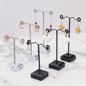 Pochettes à bijoux en forme de T, présentoir à fond en acrylique, support pour boucles d'oreilles et colliers, organisateur de boucles d'oreilles