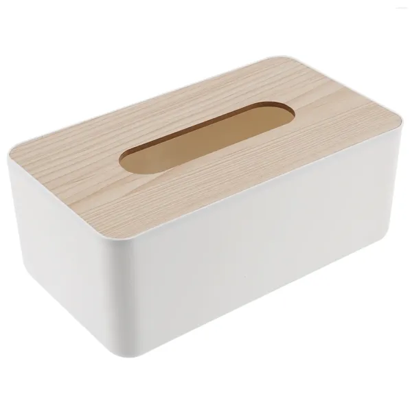 Bolsas de joyería Caja de pañuelos Tapa de madera Papel sanitario Servilletero de madera maciza Simple y de moda