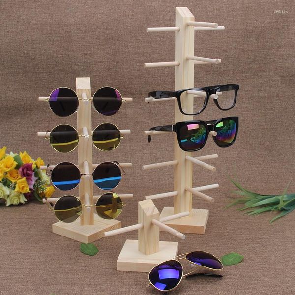 Pochettes à bijoux TONVIC présentoir en bois pour lunettes de soleil 3D porte-lunettes en verre assemblage facile arrivée