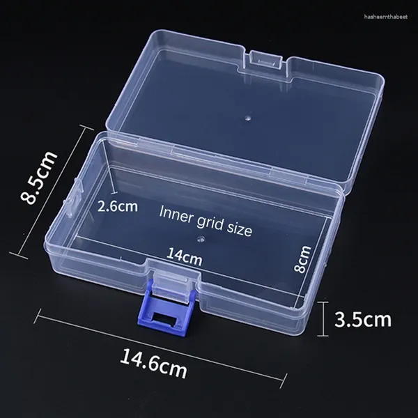 Bolsas de joyería Organizador de caja transparente Case de almacenamiento de plástico Recipiente a prueba de polvo para pantalla de aretes de cuentas