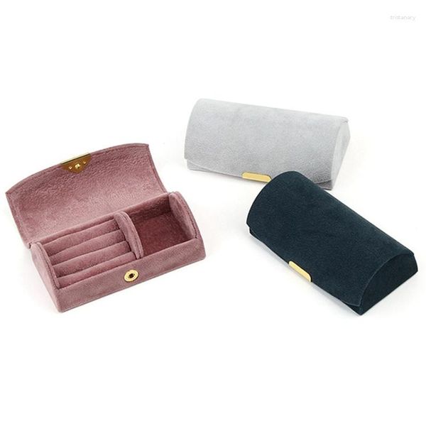 Bolsas De joyería, caja De viaje portátil para mujer, organizador De Mini pendientes, caja De almacenamiento De joyas, bolsa De regalo, Organizador De Joyas