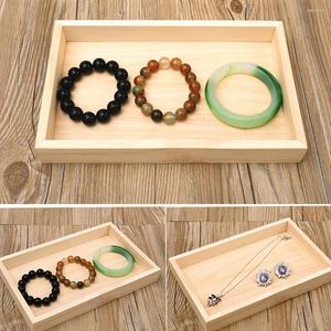 Sieraden zakjes ongeverfd gewoon houten gereedschap Joodlery ketting horloge oorbellen opbergdoos Organisator DIY Craft