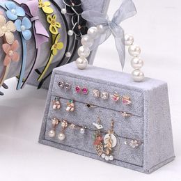 Sieraden zakjes fluweel suède ring oorbellen Organisator Ear studs Display Holder Rack Showcase Plaat Fashion Box Case Casket