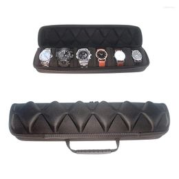 Sieraden Zakjes Horloge Roll Reizen Voor CASE Organizer 6 Slot Horloges Opslag Display Draagbare Houder Tas Trave Rugzak Y08E