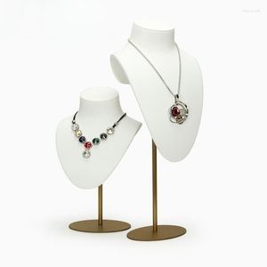 Sieradenzakken witte zwarte mannequin buste ketting show stand winkele raam hanger houder