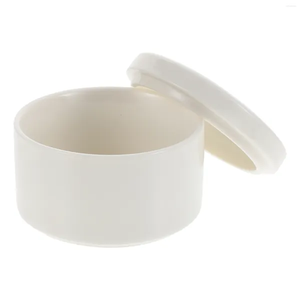 Bolsas de joyería caja de porcelana blanca soporte de anillos de mujer caja redonda de cerámica organizador de pendientes delicados