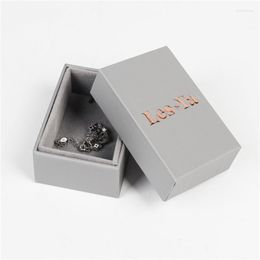 Pochettes à bijoux en gros, boîte-cadeau rectangulaire personnalisée pour bracelets et colliers, emballage en carton avec couvercle