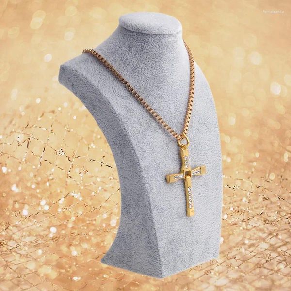 Pochettes à bijoux pour femmes, modèle de présentoir de cou, support de collier, support de poitrine