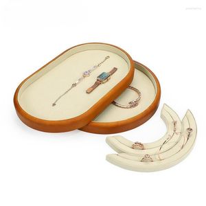 Bolsas de joyería Bandeja de exhibición de madera Collar Pulsera Soporte de exhibición Anillos Pendiente Organizador Cajón Insertar caja