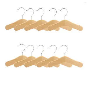 Bolsas de joyería Hangers de madera para bebés Diseño de hombro para niños para niños Decoración de ropa 10 paquete pequeño