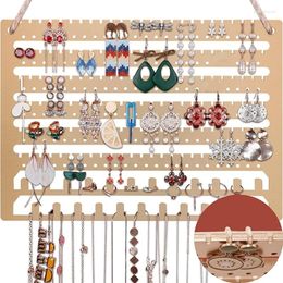 Pochettes à bijoux suspendues en bois, présentoir mural pour colliers et boucles d'oreilles, support de clous d'oreilles, support de rangement, décoration de la maison