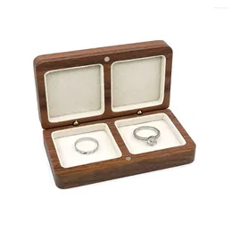 Boîtes de rangement en bois de pochettes de bijoux en bois