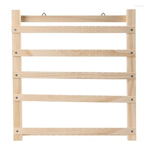 Sieradenzakken houten wandmontage organisator houderrek met haken plank hangende oorbellen kettingen armbanden opslagaccessoires