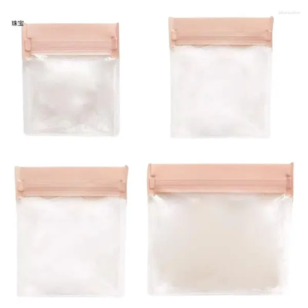 Bolsas de joyería X5QE Paquete de 10 Bolsa de almacenamiento protectora Bolsas selladas transparentes e impermeables Pendientes resistentes a la oxidación