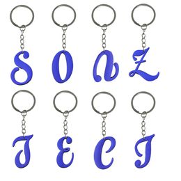 Bijoux violet grandes lettres porte-clés clés clés tags cadeaux de goodie sac de Noël et charmes de vacances clés pour classe schoo otb0y