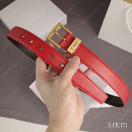 Sieraden s Leather Belt Designer Belt Letters Buckle Slim Cintura Fashion Luxury Belt Black Red White Cowhide Tailleband Width 3.0 cm