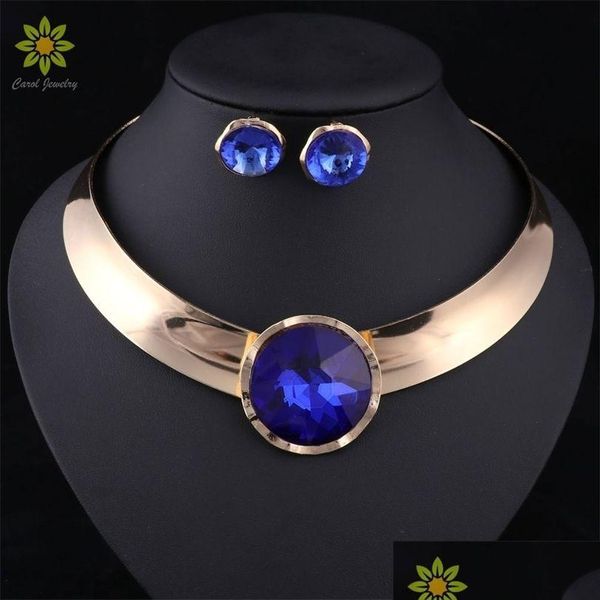 Ensembles de bijoux femmes collier à la mode avec boucles d'oreilles déclaration pour la mode de fête vente directe 221109 livraison directe Dhyop