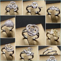Ajustes de joyería Diseño de moda Ajuste de anillo de perlas para mujeres Accesorios de piezas ajustables Accesorios de encanto Diy 925 Sier Jewellery Drop D Dhxjb