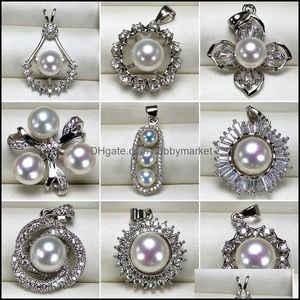 Paramètres de bijoux Collier de mode 925 pendentif en argent Settinfashion colliers bricolage perle pour les femmes fines avec chaîne cadeau 10 goutte Dhgarden Otgei