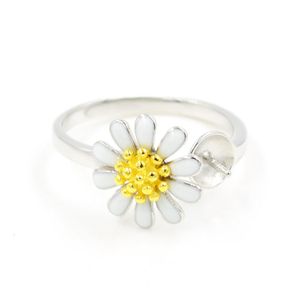 Paramètres de bijoux New Korean Creative Chrysanthemum S925 Sterling Sier Ring Mounts Pearl Fittings Diy Direct Sales Shippin Dhxar