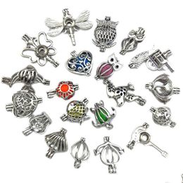 Configuración de joyería Collar de perlas Peeds Slived Beads Jagues Pendants 3x2.5 mm DIY Drop entrega DHK30