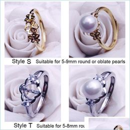 Paramètres de bijoux Perle Rings Ringl