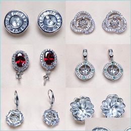 Bijoux Paramètres de boucles d'oreilles Perle ACCESSOIRES 925 SIER EARTRE SIER POUR FEMMES MONTANT FORME VRANQUE DIY DROP DE MEDIAGE DHQJY