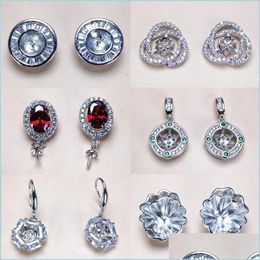 Paramètres de bijoux Accessoires de boucles de goujon en perles 925 Boucle d'oreille sier pour les femmes Montage de la mode Blanche DIY DROP DE DROP DHGARDEN DHHGG