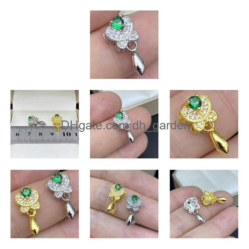 Jewelry Settings S925 Sier Pearl Pendant Mounts Necklace Accessories Diy Enamel Bat Drop Deliver Delivery Dhdk9