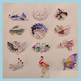 Configuración de joyería al por mayor de broche de perlas Rhinestone para mujeres accesorios de moda 24 estilos de bricolaje de bricolaje