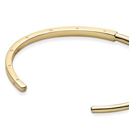 Jewelry Signature I-D Offener Armreif für Damen – 14 Karat vergoldet