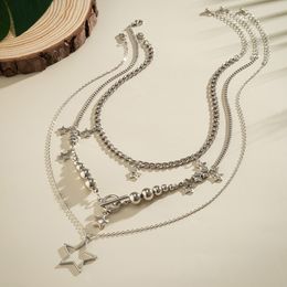 Sieraden Spicy Girl Style Niche Tassel Star Set ketting Vrouwelijke hiphop ronde kraal koude kraagdecoratie